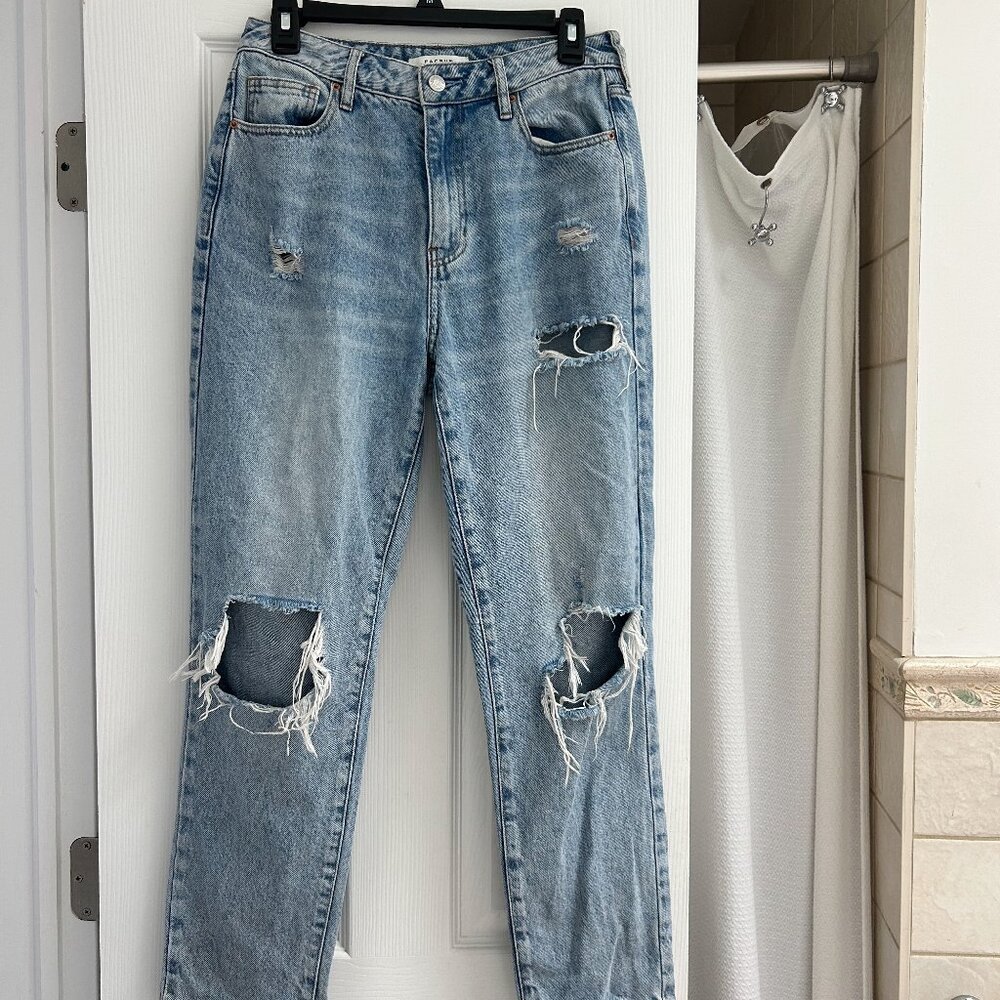 PacSun Blue Distressed Mom Jeans